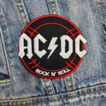 AC/DC band | ACDC | Hard Rock | Australian Rock | Back In Black | Embroidered Patch Badge Applique Iron on | Trendy | DIY | Decorative | Collectible