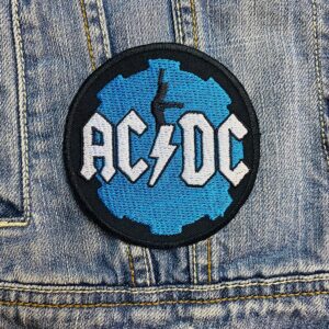 AC/DC band | ACDC | Hard Rock | Australian Rock | Back In Black | Embroidered Patch Badge Applique Iron on | Trendy | DIY | Decorative | Collectible