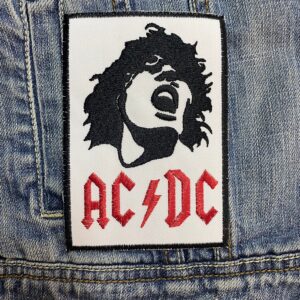 AC/DC band | ACDC | Hard Rock | Australian Rock | Back In Black | Embroidered Patch Badge Applique Iron on | Trendy | DIY | Decorative | Collectible