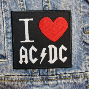 AC/DC band | ACDC | Hard Rock | Australian Rock | Back In Black | Embroidered Patch Badge Applique Iron on | Trendy | DIY | Decorative | Collectible