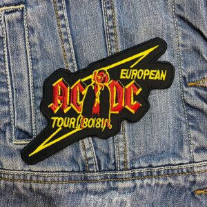 AC/DC band | ACDC | Hard Rock | Australian Rock | Back In Black | Embroidered Patch Badge Applique Iron on | Trendy | DIY | Decorative | Collectible