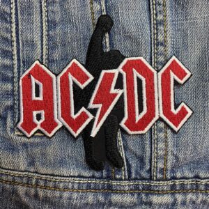 AC/DC band | ACDC | Hard Rock | Australian Rock | Back In Black | Embroidered Patch Badge Applique Iron on | Trendy | DIY | Decorative | Collectible