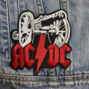 AC/DC band | ACDC | Hard Rock | Australian Rock | Back In Black | Embroidered Patch Badge Applique Iron on | Trendy | DIY | Decorative | Collectible