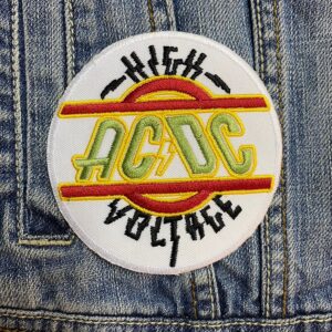 AC/DC band | ACDC | Hard Rock | Australian Rock | Back In Black | Embroidered Patch Badge Applique Iron on | Trendy | DIY | Decorative | Collectible