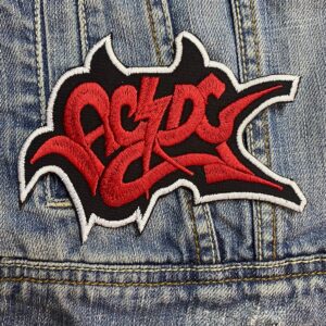 AC/DC band | ACDC | Hard Rock | Australian Rock | Back In Black | Embroidered Patch Badge Applique Iron on | Trendy | DIY | Decorative | Collectible