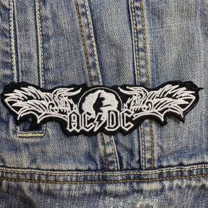 AC/DC band | ACDC | Hard Rock | Australian Rock | Back In Black | Embroidered Patch Badge Applique Iron on | Trendy | DIY | Decorative | Collectible