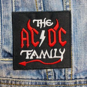 AC/DC band | ACDC | Hard Rock | Australian Rock | Back In Black | Embroidered Patch Badge Applique Iron on | Trendy | DIY | Decorative | Collectible