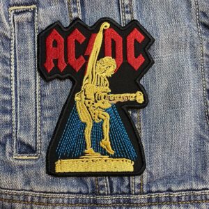 AC/DC band | ACDC | Hard Rock | Australian Rock | Back In Black | Embroidered Patch Badge Applique Iron on | Trendy | DIY | Decorative | Collectible