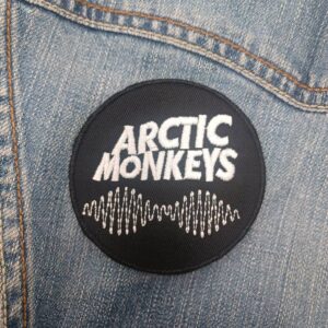 Arctic Monkeys Patch – Round Logo with Soundwave Design Iron-On