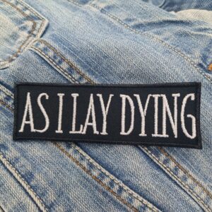 As I Lay Dying Patch – Band Name Embroidered Logo Strip Iron-On