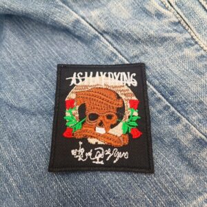 As I Lay Dying Patch – Skull & Roses Embroidered Metalcore Badge Iron-On