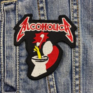 AlcoholicA Band | Heavy Metal | Thrash Metal | Rock Band | Embroidered Patch Badge Applique Iron on | Trendy | DIY | Decorative | Collectible