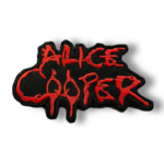 Alice Cooper Dripping Red Logo Patch – Horror Rock Embroidered Emblem Iron-On