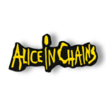 Alice in Chains Patch – Grunge Yellow Logo on Black Iron-On