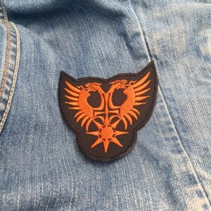 Behemoth Twin Griffin Patch – Black and Orange Emblem Iron-On