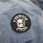Black Label Society "Skull Logo" Patch – Silver/White on Black Iron-On