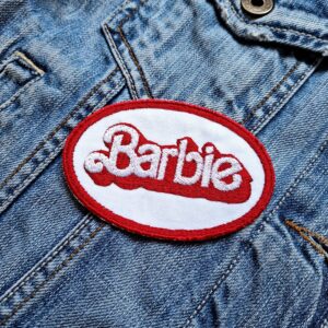Barbie Red Logo Oval Patch Iron-On