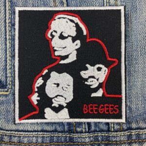 Bee Gees | Gibb Brothers | British-Australian group | Pop Music | Embroidered Patch Badge Applique Iron on | Trendy | DIY | Decorative | Collectible