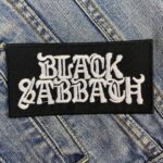 Black Sabbath White Gothic Logo Patch Iron-On