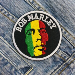 Bob Marley | Jamaican Reggae | The Wailers | One Love | Exodus | Embroidered Patch Badge Applique Iron on | Trendy | DIY | Decorative | Collectible