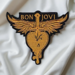 Bon Jovi Heart & Dagger Logo Patch Iron-On