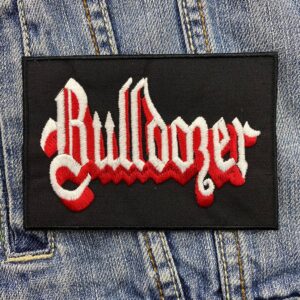 Bulldozer | Italian Blackened Thrash Metal | The Day Of Wrath | Embroidered Patch Badge Applique Iron on | Trendy | DIY | Decorative | Collectible