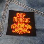 City Morgue Flame Dogs Logo Patch Iron-On
