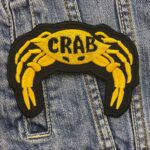 Crab Reggae | Jamaica | Embroidered Patch Badge Applique Iron on | Trendy | DIY | Decorative | Collectible