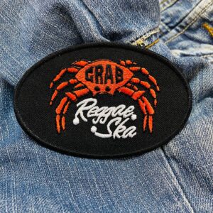 Crab Reggae | Jamaica | Embroidered Patch Badge Applique Iron on | Trendy | DIY | Decorative | Collectible