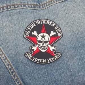 Die Toten Hosen Skull & Star Punk Rock Patch – "Bis Zum Bitteren Ende" Iron-On