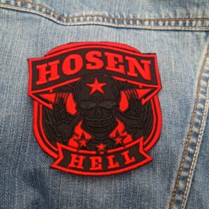 Die Toten Hosen “Hosen Hell” Shield Patch – Red & Black Iron-On