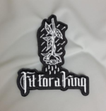 Limited Edition Fit For A King-Inspired Patch – Dripping Rose & Gothic Lettering (13cm x 12.2cm)