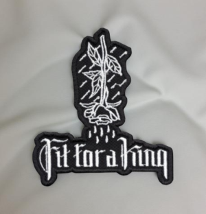 Limited Edition Fit For A King-Inspired Patch – Dripping Rose & Gothic Lettering (13cm x 12.2cm)