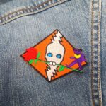 Grateful Dead Skull & Bear Patch – Rose Lightning Design