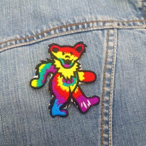 Grateful Dead Rainbow Dancing Bear Patch – Iron-On