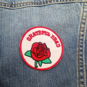 Grateful Dead Rose Circle Patch – Iron-On