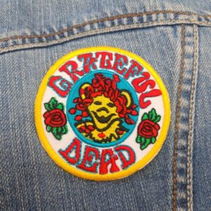 Grateful Dead Dancing Bear Flower Crown Patch – Iron-On