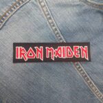 Iron Maiden Red Logo Strip Patch – Iron-On