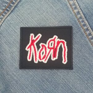 Korn Red & White Logo Patch – Iron-On