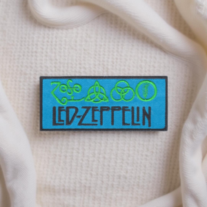 Led Zeppelin Blue Symbols Patch Iron-On