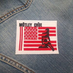 Mötley Crüe American Flag Girl Patch – Iron-On