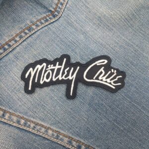 Mötley Crüe Silver Script Logo Patch – Iron-On