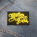 Mötley Crüe Gold Gothic Logo Patch – Iron-On