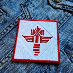 Manowar White Diamond Logo Patch Iron-On