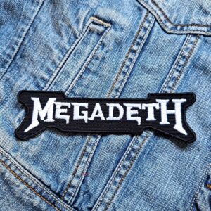 Megadeth White Logo Embroidered Patch – Iron-On