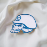 Biker Skull Helmet Logo Patch – Iron-On