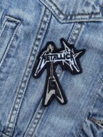 Metallica Flying V Guitar Star Logo Patch Iron-On