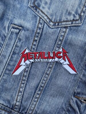 Metallica Logo Red-White Embroidered Patch – Iron-On