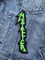 Metallica Neon Green Vertical Logo Patch – Iron-On