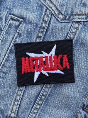 Metallica Red Logo with Star Patch Iron-On